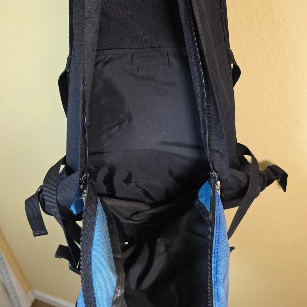 Belstaff Technical Canvas Backpack Black Blue Moto Gorpcore Utility Bag